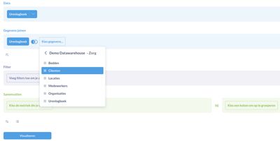 Metabase interface zonder DAX queries